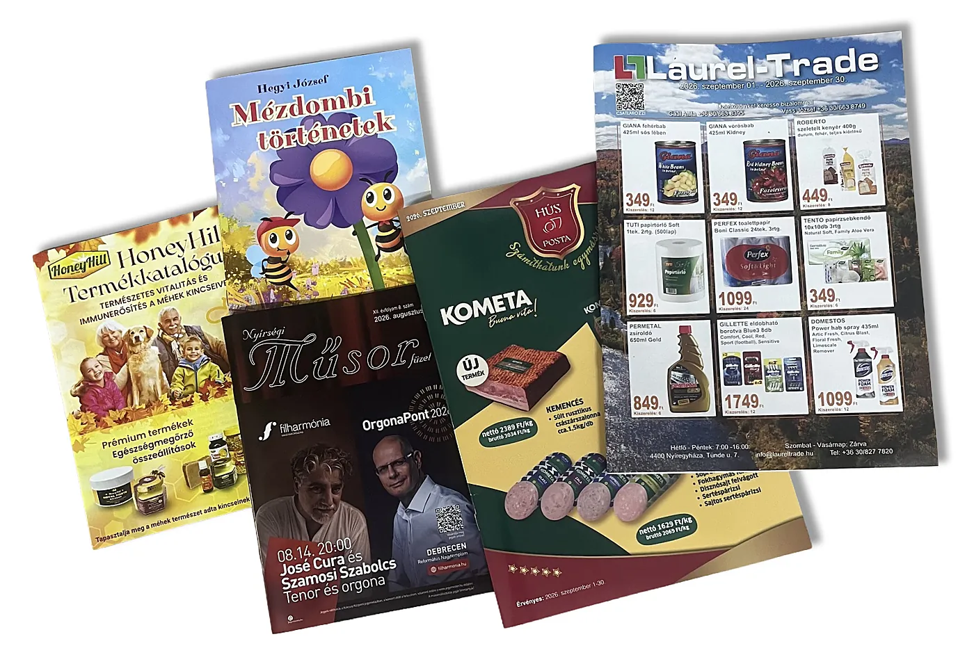 Az IMI Print által nyomtatott katalógusok, műsorfüzetek és kiadványok
